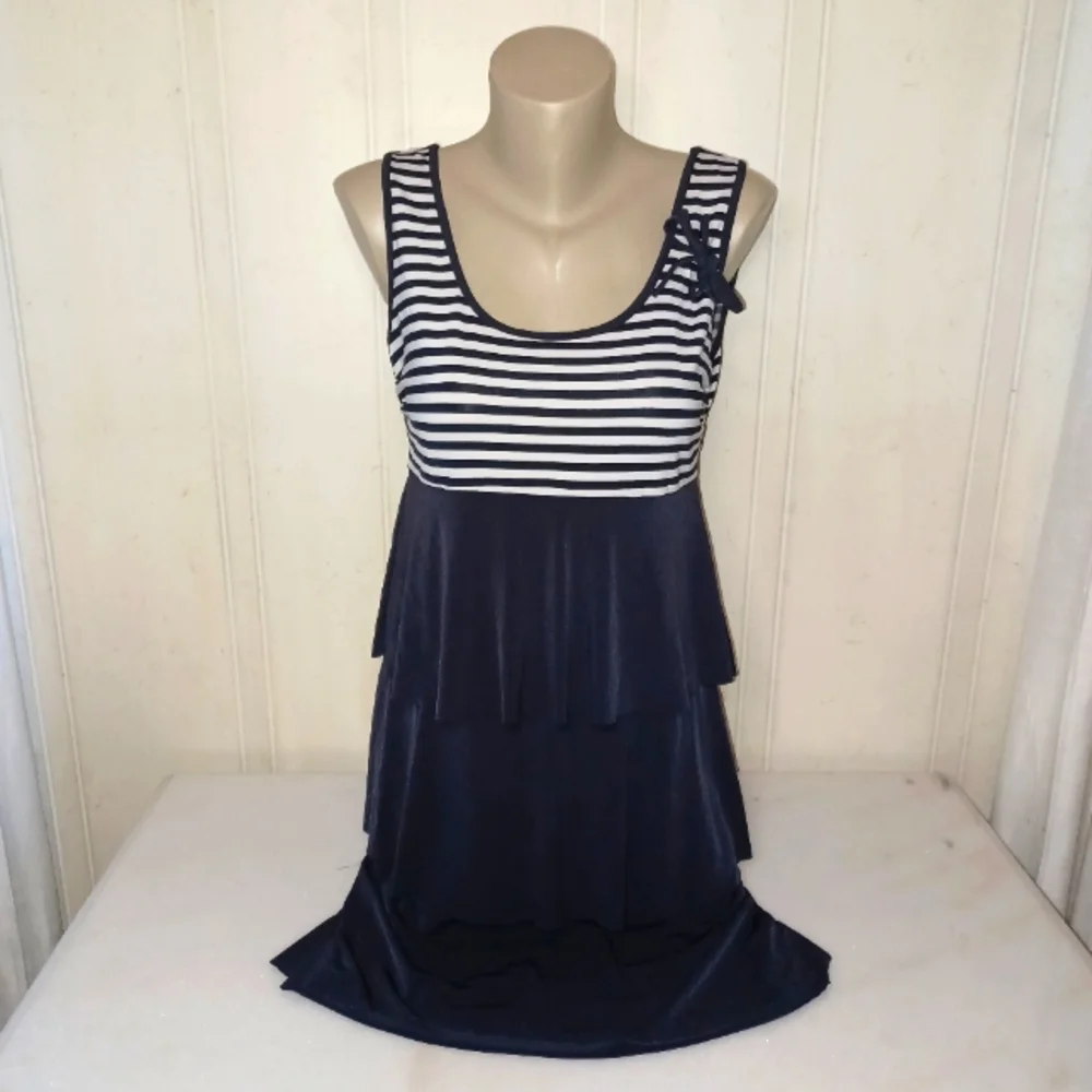 Aa Studio [8] Striped Ruffle Dress (2025) - Picture 2 of 6